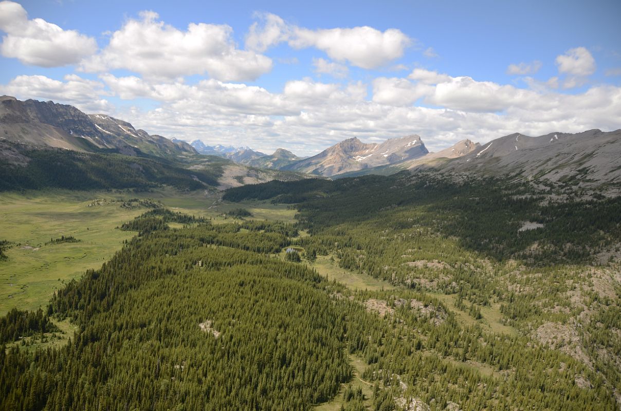 03 Citadel Peak, Golden Mountain, Nasswald Peak, Windy Ridge, Og Mountain, Cave Mountain From Helicopter Just After Taking Off From The Lake Magog Helipad